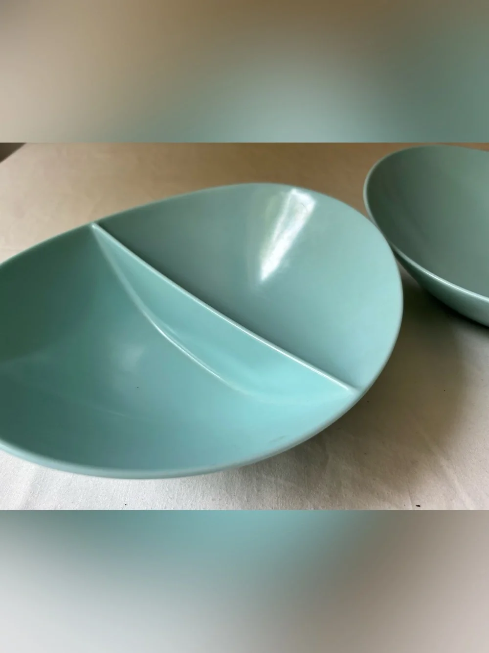 Set of 2 vintage Futura Melmac blue bowls